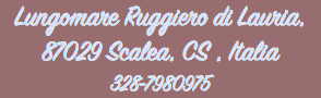 Lungomare Ruggiero di Lauria, 87029 Scalea, CS , Italia
328-7980975